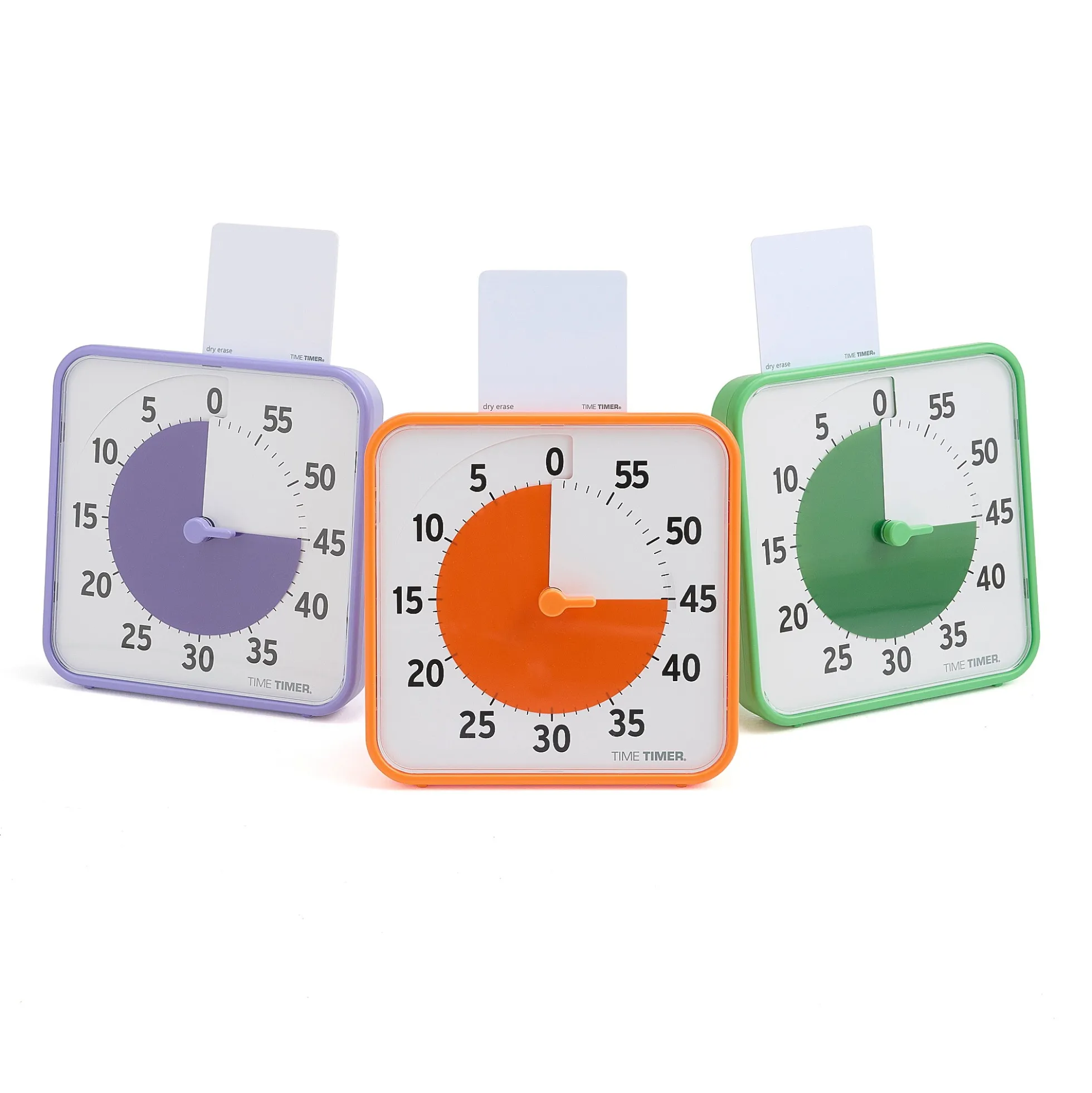 Ajastin TIME TIMER 3 kpl, medium, magneettinen, oranssi/vihreä/violetti