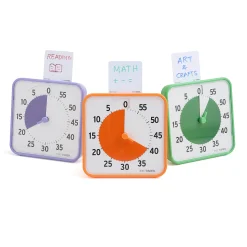 Ajastin TIME TIMER 3 kpl, medium, magneettinen, oranssi/vihreä/violetti
