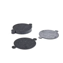 Akustiikkapaneeli kattoon CIRCLES Jatko-osa, 8 kpl/pk, vaalea-/tummanharmaa
