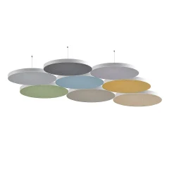 Akustiikkapaneeli kattoon GRACE Ympyrä, Ø780x52 mm, vaaleanharmaa