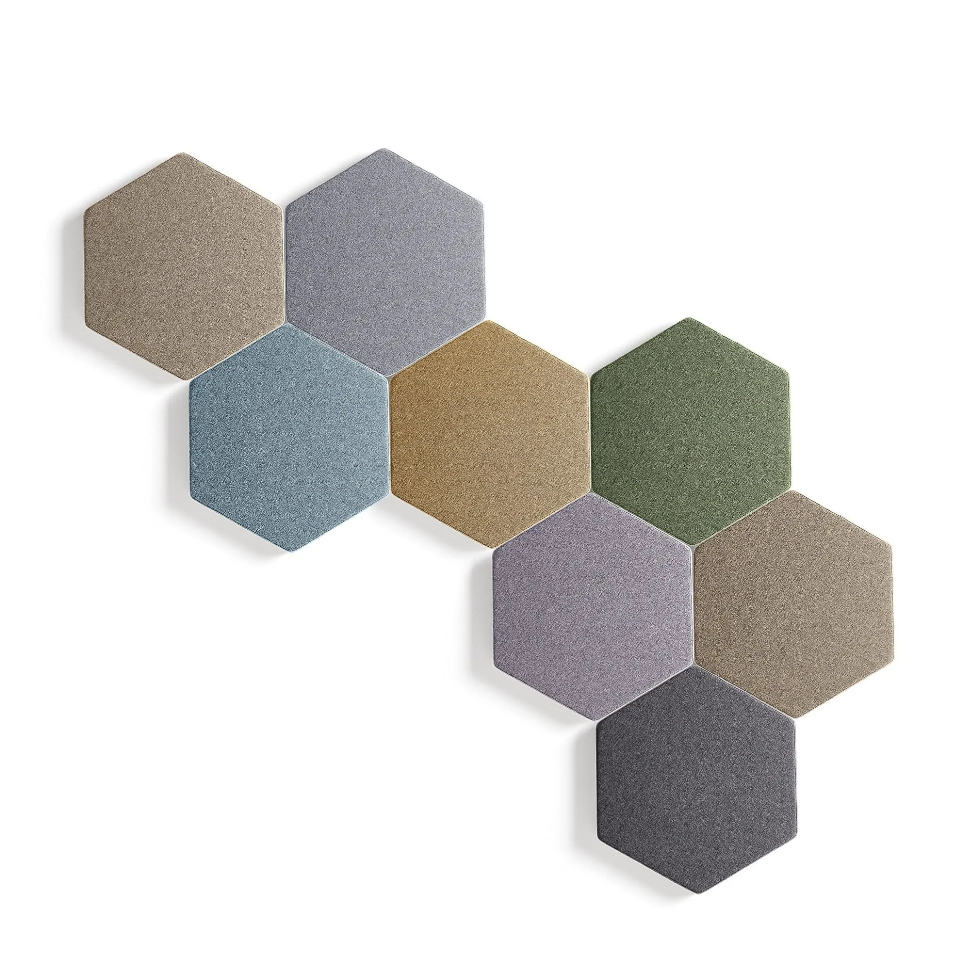 Akustiikkapaneeli seinään POLY Hexagon, 600x600x56 mm, keltainen