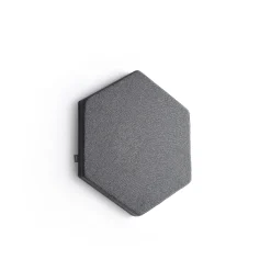 Akustiikkapaneeli seinään POLY Hexagon, 600x600x56 mm, tummanharmaa