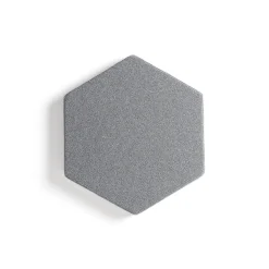 Akustiikkapaneeli seinään POLY Hexagon, 600x600x56 mm, vaaleanharmaa