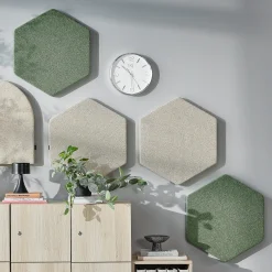 Akustiikkapaneeli seinään POLY Hexagon, 600x600x56 mm, vihreä