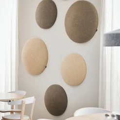 Akustiikkapaneeli seinään POLY Kaareva ympyrä, Ø705x170 mm, ruskea