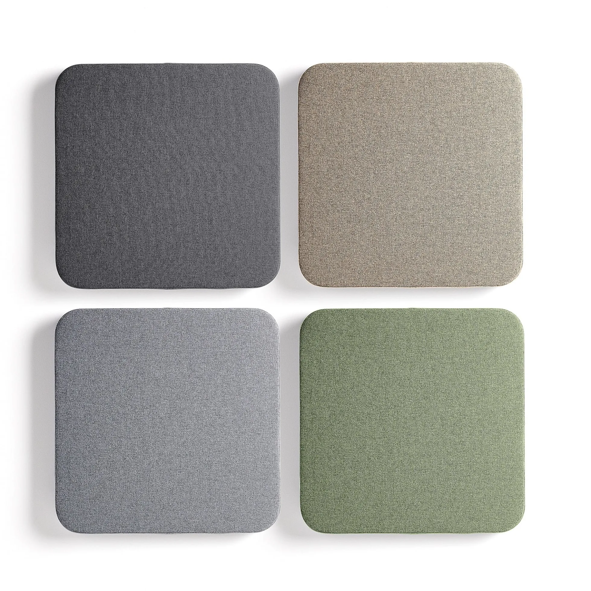 Akustiikkapaneeli seinään POLY Pyöristetyt kulmat, 600x600x56 mm, keltainen