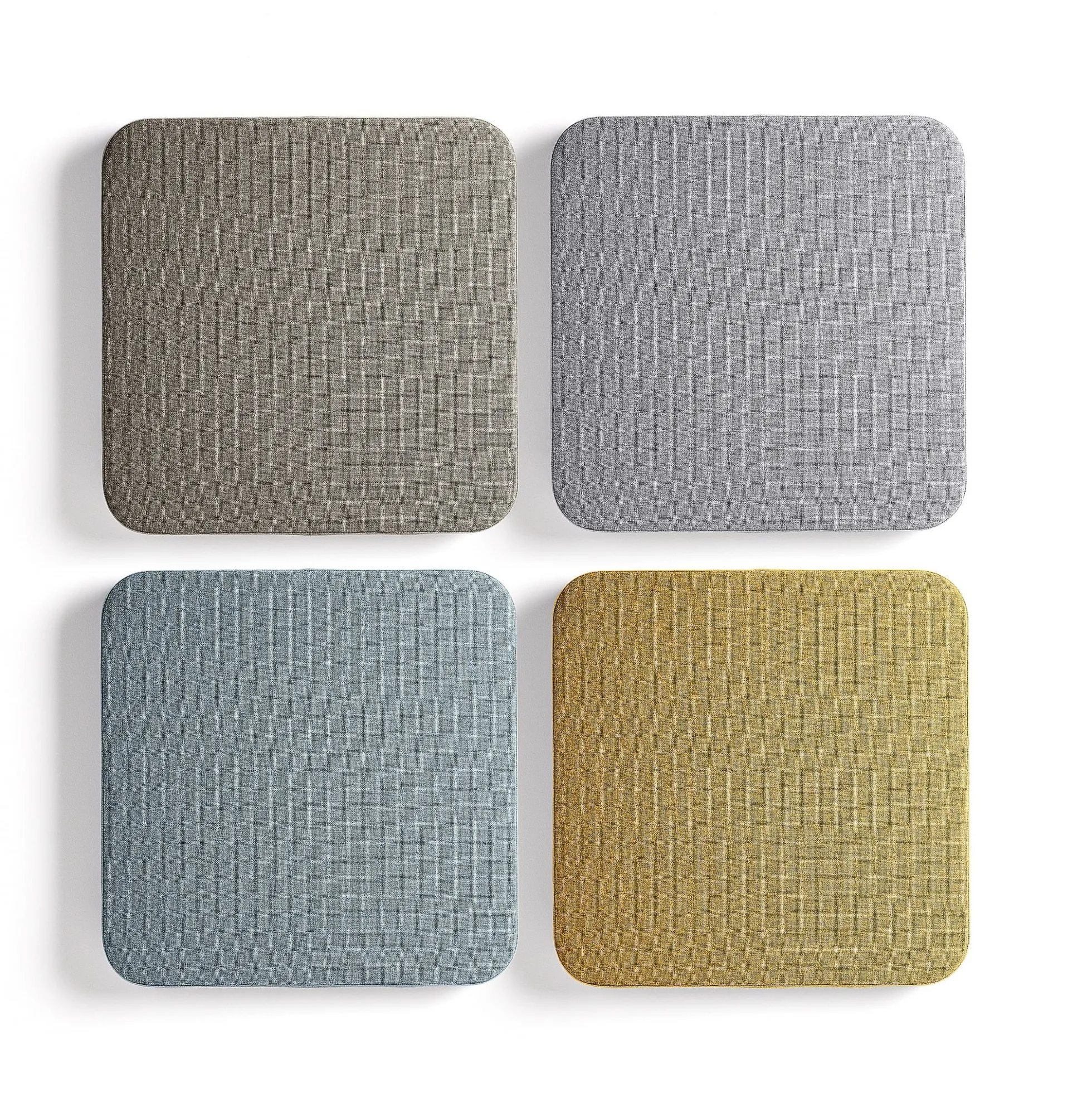 Akustiikkapaneeli seinään POLY Pyöristetyt kulmat, 600x600x56 mm, keltainen