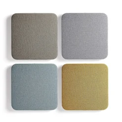 Akustiikkapaneeli seinään POLY Pyöristetyt kulmat, 600x600x56 mm, tummanharmaa