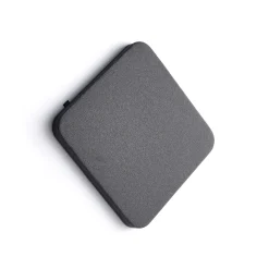 Akustiikkapaneeli seinään POLY Pyöristetyt kulmat, 600x600x56 mm, tummanharmaa