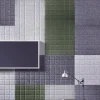 Akustiikkapaneeli seinään SPLIT 1600x600 mm, vihreä