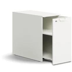 Apteekkarinkaappi QBUS Lukollinen, oikeakätinen, kahva, 740x400x800 mm, valkoinen