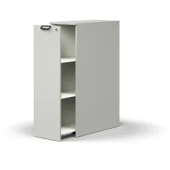 Apteekkarinkaappi QBUS Lukollinen, vasenkätinen, kahva, 1250x400x800 mm, vaaleanharmaa