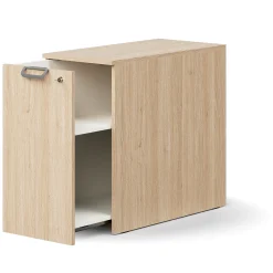 Apteekkarinkaappi QBUS Lukollinen, vasenkätinen, kahva, 740x400x800 mm, tammi