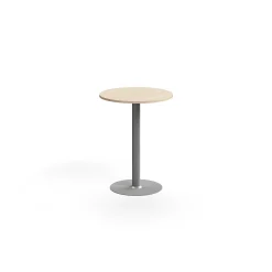 Baaripöytä ALVA Ø700x900 mm, korkeapainelaminaatti, hopea/koivu