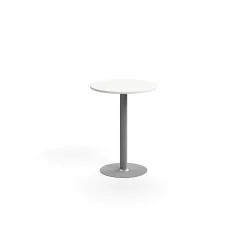Baaripöytä ALVA Ø700x900 mm, korkeapainelaminaatti, hopea/valkoinen