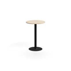 Baaripöytä ALVA Ø700x1000 mm, korkeapainelaminaatti, musta/koivu