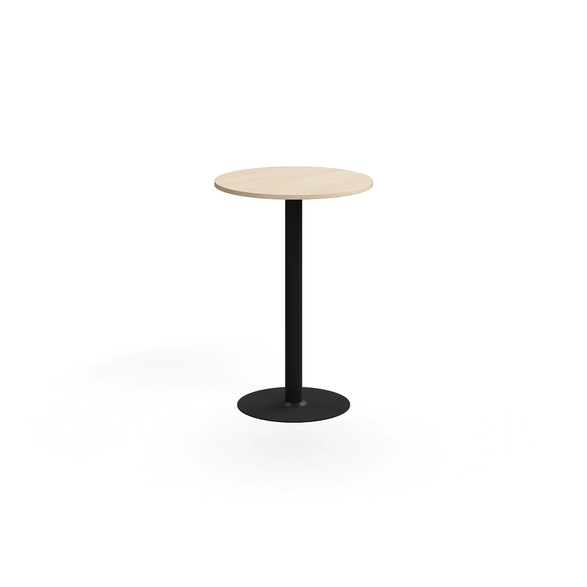 Baaripöytä ALVA Ø700x1000 mm, korkeapainelaminaatti, musta/koivu