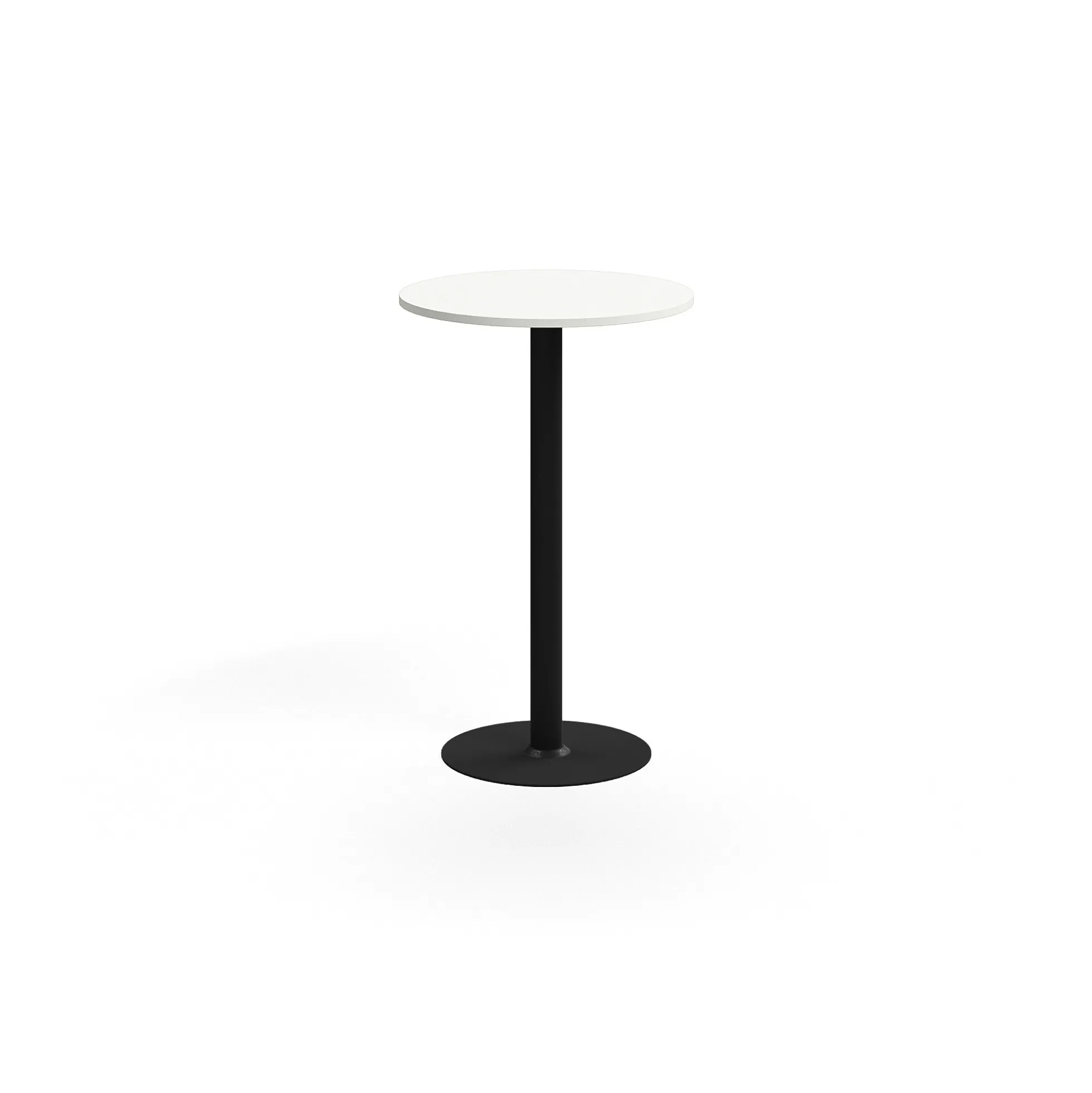 Baaripöytä ALVA Ø700x1100 mm, korkeapainelaminaatti, musta/valkoinen