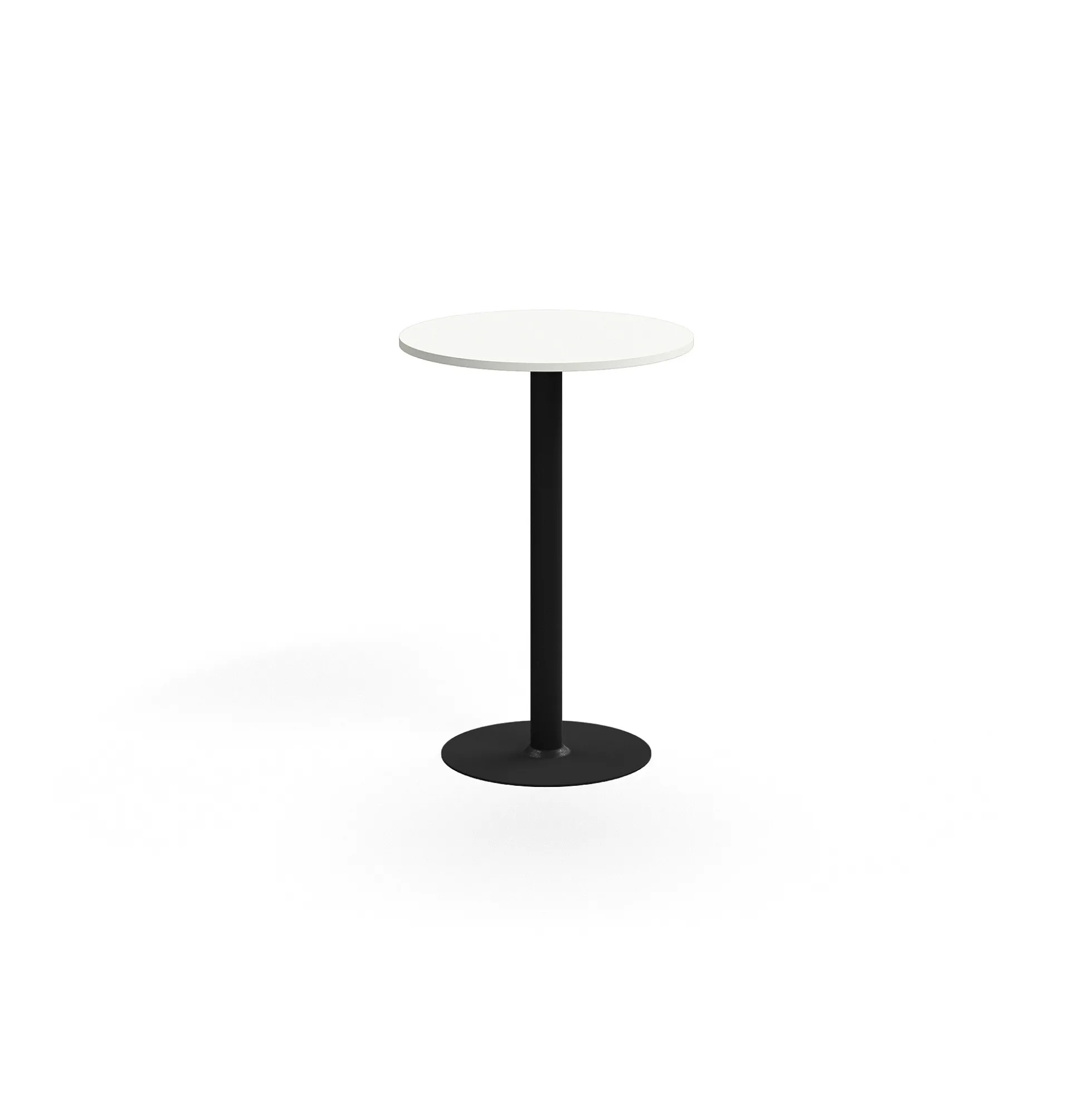 Baaripöytä ALVA Ø700x1000 mm, korkeapainelaminaatti, musta/valkoinen