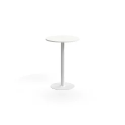 Baaripöytä ALVA Ø700x1000 mm, korkeapainelaminaatti, valkoinen