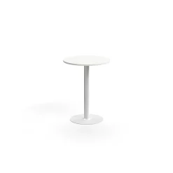 Baaripöytä ALVA Ø700x900 mm, korkeapainelaminaatti, valkoinen