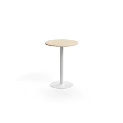 Baaripöytä ALVA Ø700x900 mm, korkeapainelaminaatti, valkoinen/koivu