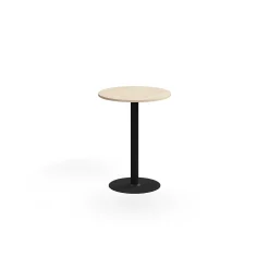 Baaripöytä ALVA Ø700x900 mm, lattiaan kiinnitettävä, korkeapainelaminaatti, musta/koivu