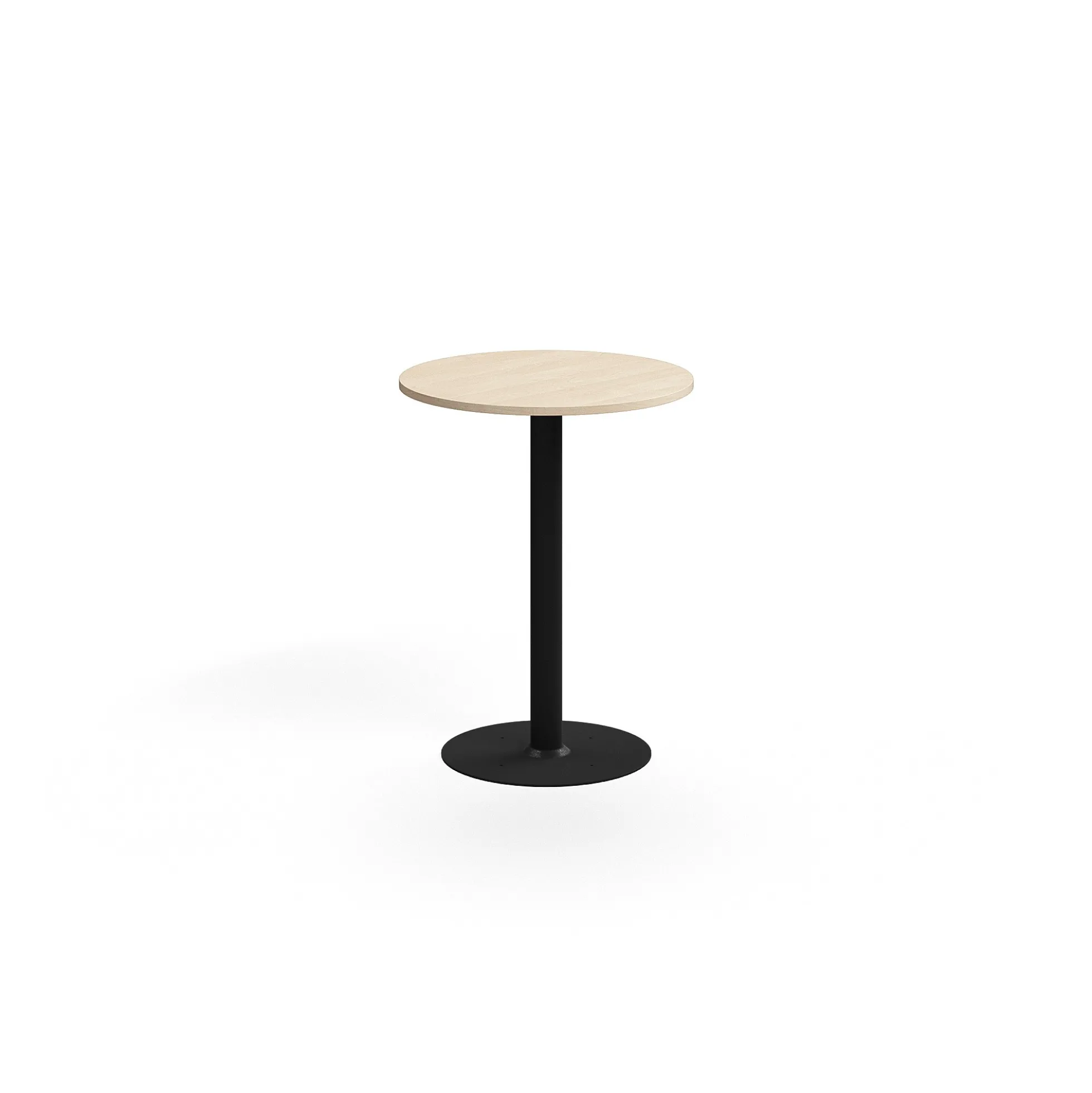 Baaripöytä ALVA Ø700x900 mm, lattiaan kiinnitettävä, korkeapainelaminaatti, musta/koivu