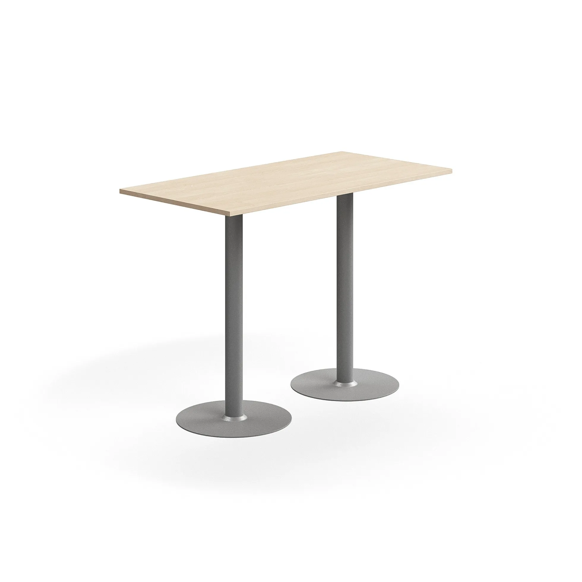 Baaripöytä ALVA 1400x700x1000 mm, korkeapainelaminaatti, hopea/koivu