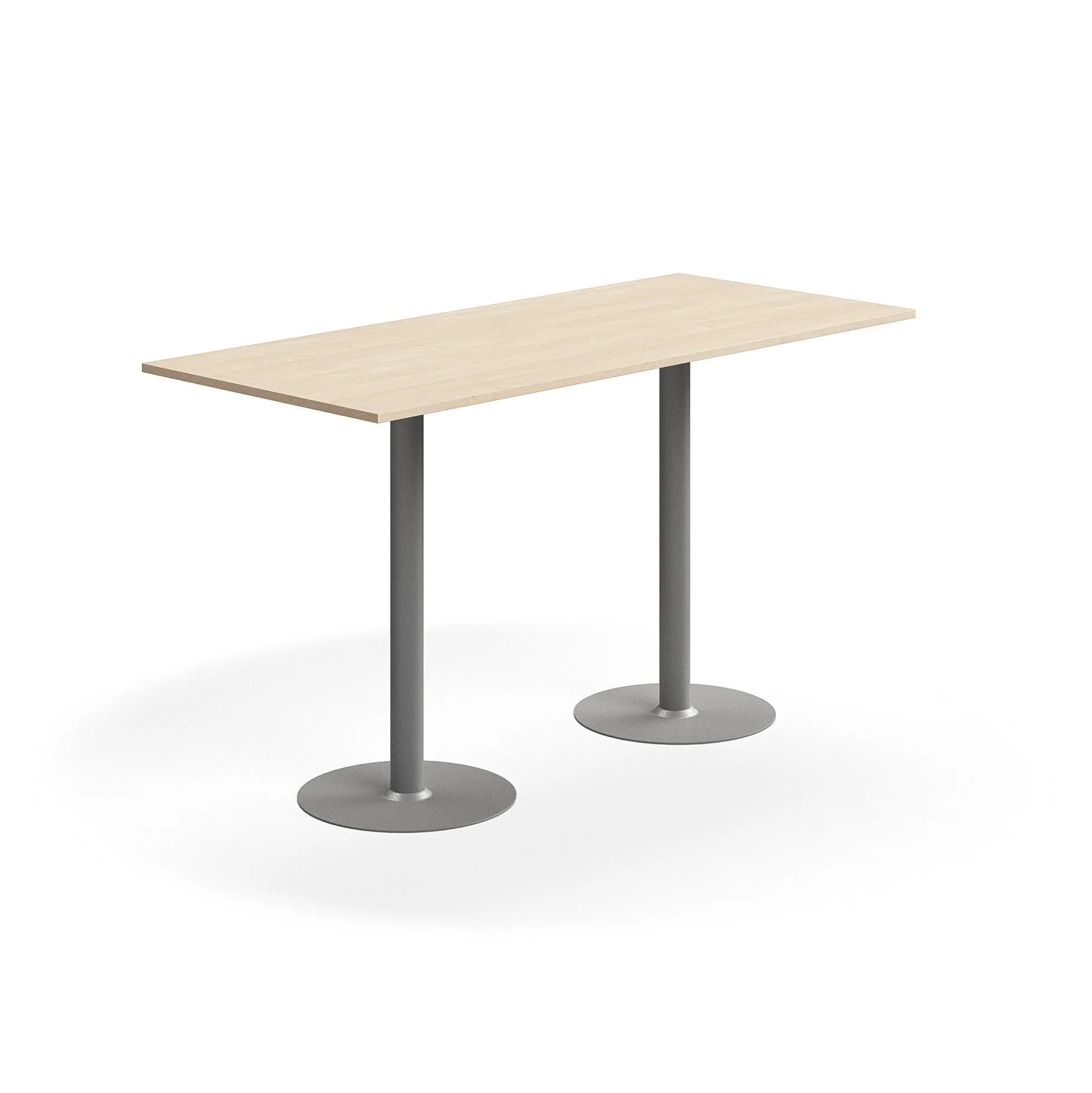 Baaripöytä ALVA 1800x800x1000 mm, korkeapainelaminaatti, hopea/koivu