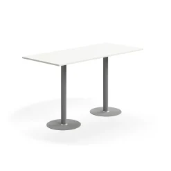 Baaripöytä ALVA 1800x800x1000 mm, korkeapainelaminaatti, hopea/valkoinen