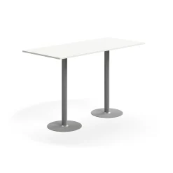 Baaripöytä ALVA 1800x800x1100 mm, korkeapainelaminaatti, hopea/valkoinen