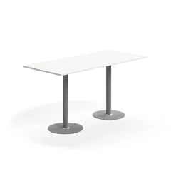 Baaripöytä ALVA 1800x800x900 mm, korkeapainelaminaatti, hopea/valkoinen