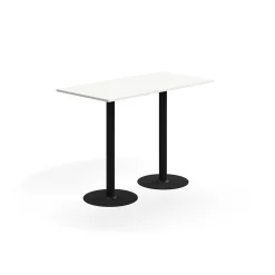 Baaripöytä ALVA 1400x700x1000 mm, korkeapainelaminaatti, musta/valkoinen
