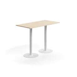 Baaripöytä ALVA 1400x700x900 mm, korkeapainelaminaatti, valkoinen/koivu