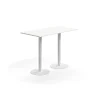 Baaripöytä ALVA 1400x700x1000 mm, lattiaan kiinnitettävä, korkeapainelaminaatti, valkoinen