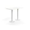 Baaripöytä ALVA 1400x700x1000 mm, lattiaan kiinnitettävä, korkeapainelaminaatti, valkoinen