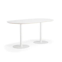 Baaripöytä METRIC Ovaali, 2000x1000x900 mm, valkoinen