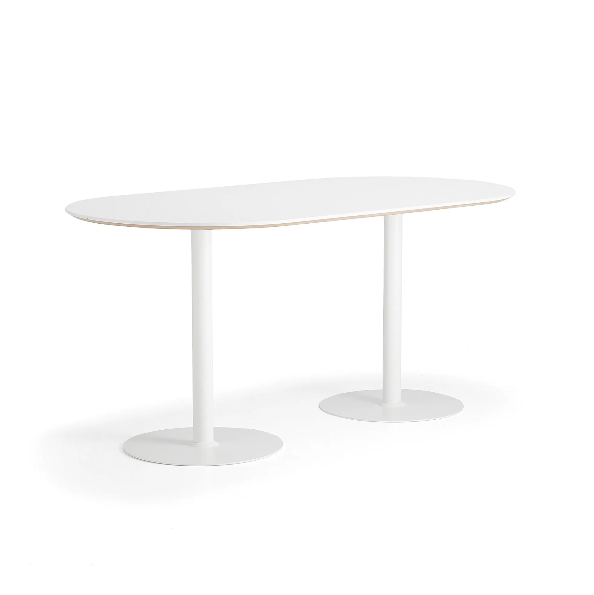 Baaripöytä METRIC Ovaali, 2000x1000x900 mm, valkoinen
