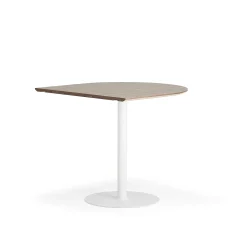 Baaripöytä METRIC Puoliovaali, 1000x1000x900 mm, valkoinen/pähkinä