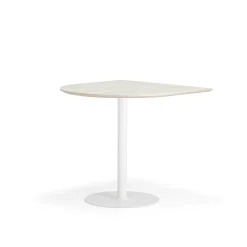 Baaripöytä METRIC Puoliovaali, 1000x1000x900 mm, valkoinen/saarni