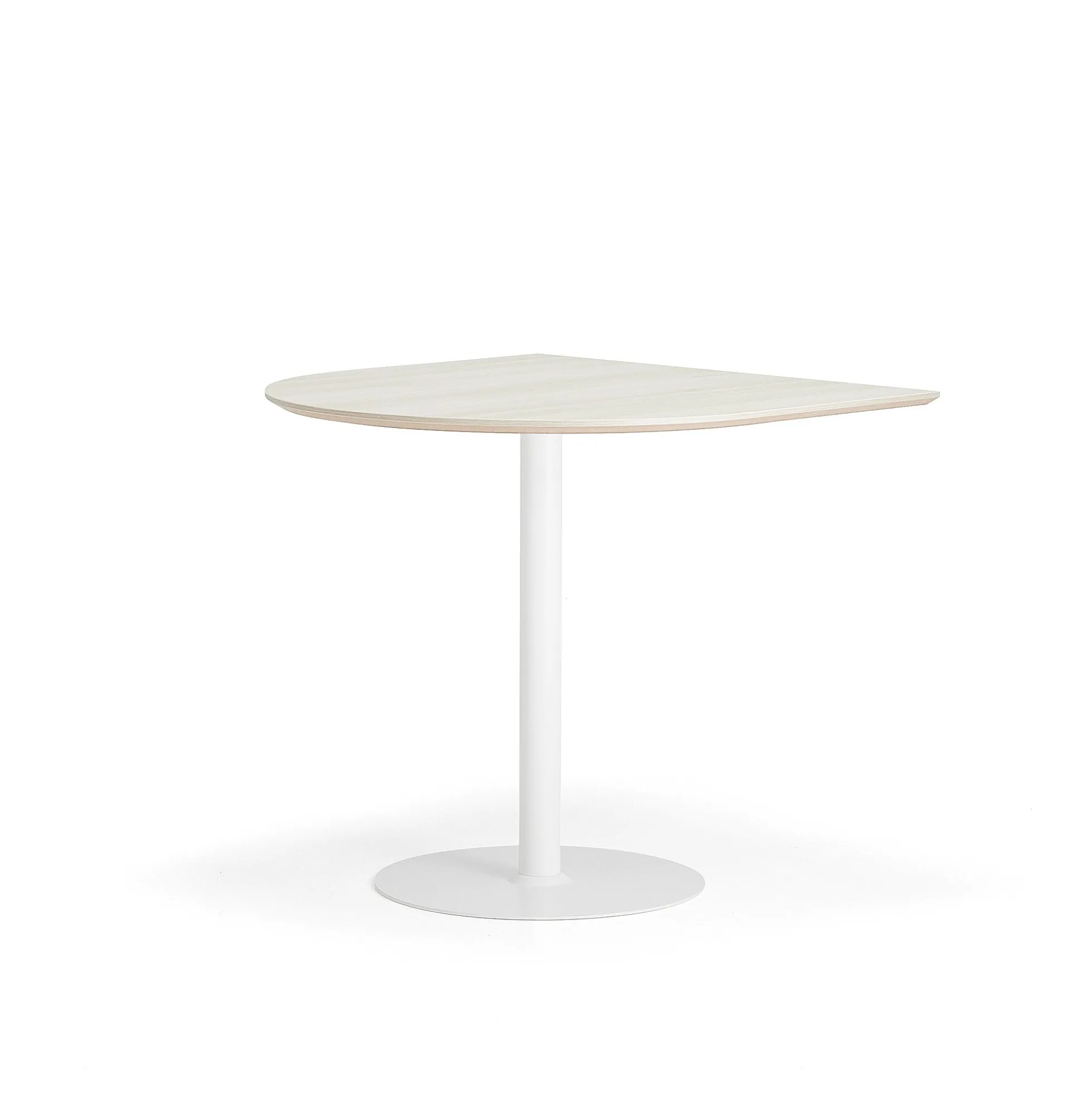 Baaripöytä METRIC Puoliovaali, 1000x1000x900 mm, valkoinen/saarni