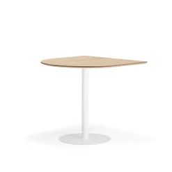 Baaripöytä METRIC Puoliovaali, 1000x1000x900 mm, valkoinen/tammi