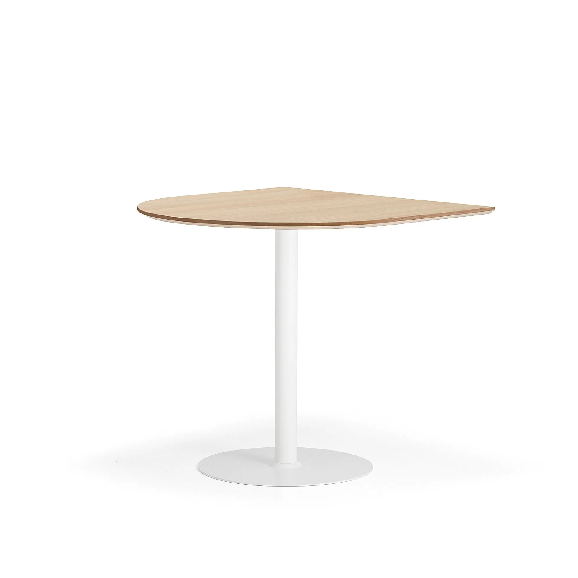 Baaripöytä METRIC Puoliovaali, 1000x1000x900 mm, valkoinen/tammi