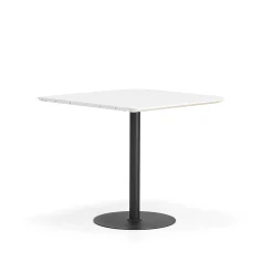 Baaripöytä METRIC Pyöristetyin kulmin, 1000x1000x900 mm, musta/valkoinen