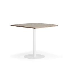 Baaripöytä METRIC Pyöristetyin kulmin, 1000x1000x900 mm, valkoinen/pähkinä