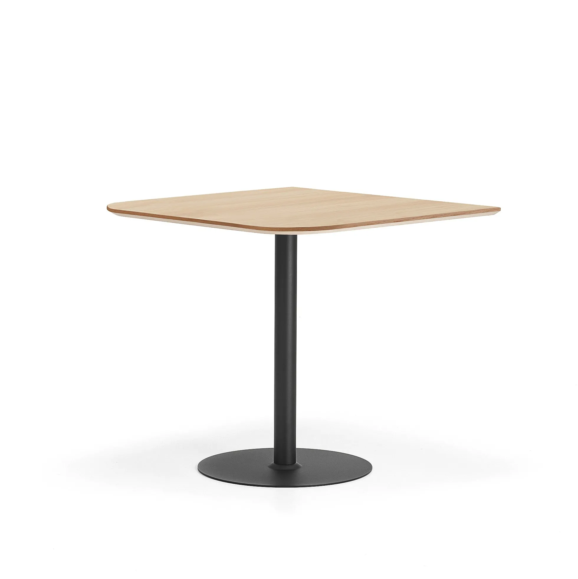 Baaripöytä METRIC Pyöristetyt kulmat, 1000x1000x900 mm, musta/tammi
