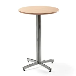 Baaripöytä SANNA Ø700x1050 mm, kromi/pyökki