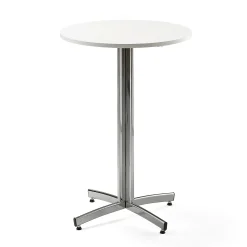 Baaripöytä SANNA Ø700x1050 mm, kromi/valkoinen