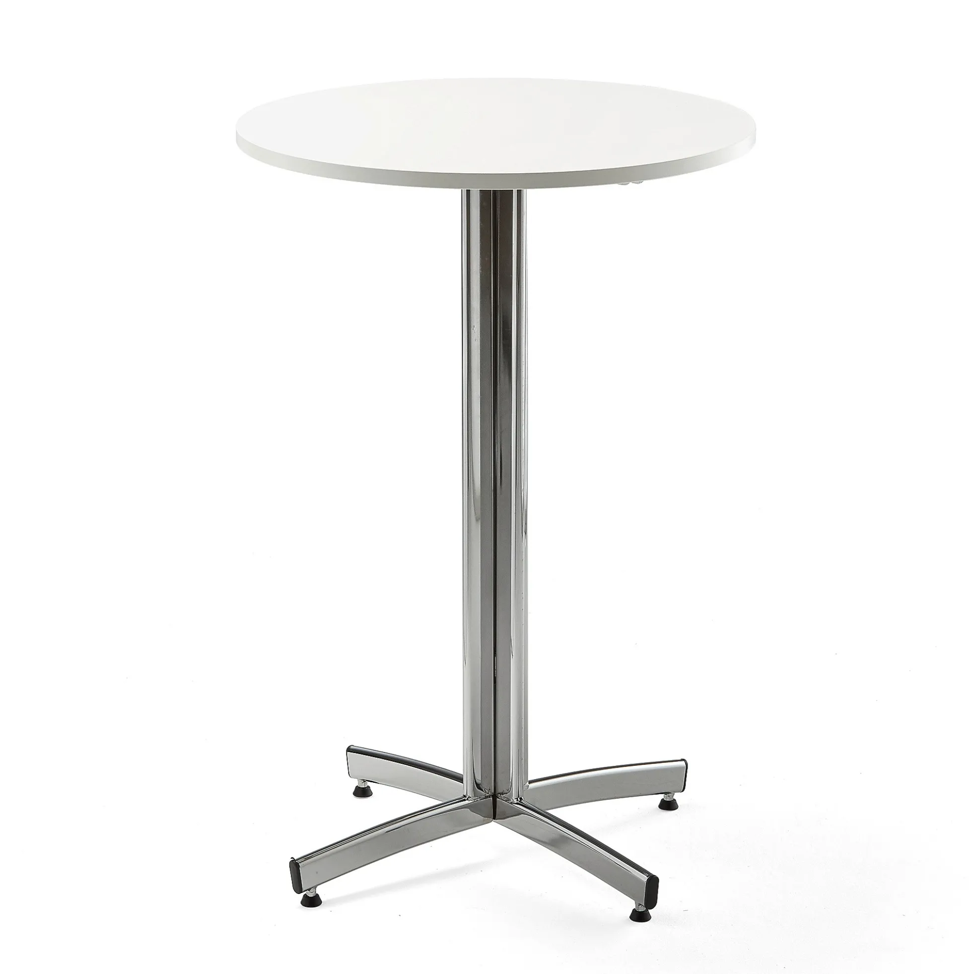 Baaripöytä SANNA Ø700x1050 mm, kromi/valkoinen